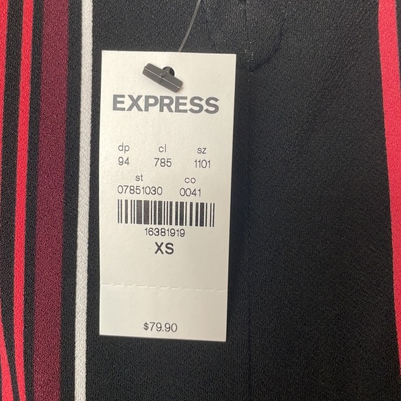 Express Striped V Wire Cami Jumpsuit Romper - Picture 6 of 6